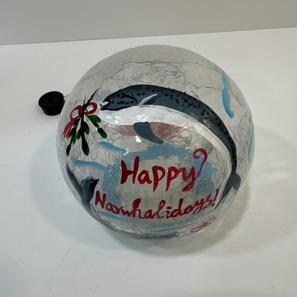 Luminance Collection Happy Narwhalidays Light Up Globe Christmas Arctic NWT - Picture 10 of 10